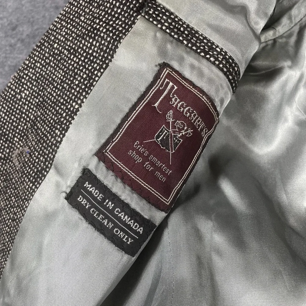 Rubin Blazer Mens 42 Gray Single Breasted Twill Pockets Lined Heavy Wool Wedding